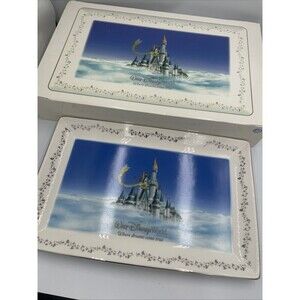 Walt Disney World Serving Tray Vintage Ceramic Collectors Tinkerbell Castle